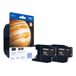 Brother LC-1240BKBP2DR, Nero, Inchiostro a base di pigmento, 2 pz, Confezione multipla