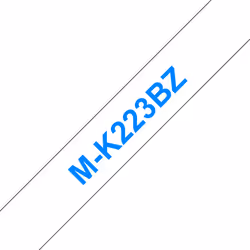 Brother M-K223B, Blu su bianco, M, Cina, Brother, P-Touch PT-55, PT-65, PT-75, PT-85, PT-BB4, 9 mm