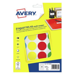 Avery PET30MX etichetta autoadesiva Rotondo Colori assortiti 168 pz