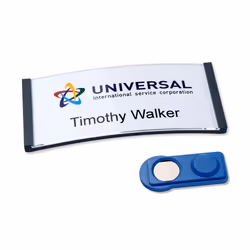 Avery 4835G-M, Badge, Landscape, Plastica, Blu, Bianco, 70 mm, 30 mm