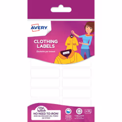 Avery ETVET36-UK, Bianco, Rettangolo, Permanente, 45 x 13mm, 36 pz