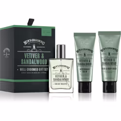 Rendi felici i tuoi cari con un set Scottish Fine Soaps Well Groomed Gift Set Vetiver & Sandalwood pieno di prodotti cosmetic ...