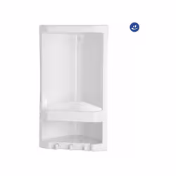 A due ripiani. realizzata in pvc. ad angolo