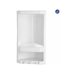 Gedy - Mensola doccia angolare in pvc bianco modello junior dim. cm (lxpxh):22x14x38