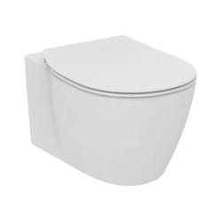 Connect Vaso sospeso a cacciata con scarico a parete con fissaggi nascosti, completo di sedile, bianco E771901 - Ideal Standard