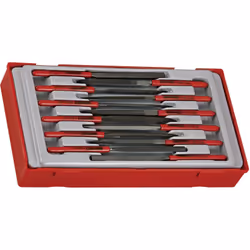 Set di lime ad ago TENGTOOLS TTNF12 Contenuto: piatto, semitondo, triangolare, quadrato, tondo, rastremato, baretto, piatto,  ...
