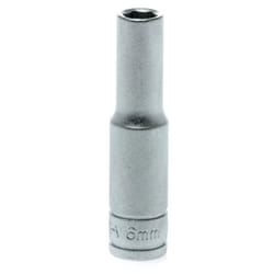 Bussola lunga a 6 punte con gambo 1/4'' 6 mm