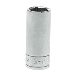 Bussola lunga esagonale con gambo 3/8'' 13 mm