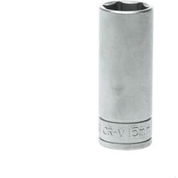 Bussola lunga a 6 punte con gambo 3/8"" 15 mm
