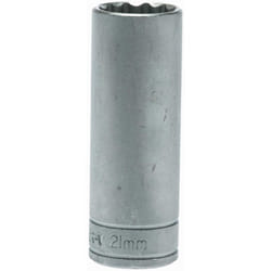 Bussola lunga 12 punte con gambo 1/2'', 21 mm