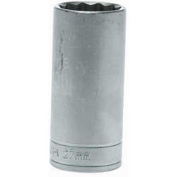 Bussola lunga 12 punte con gambo 1/2'', 27 mm