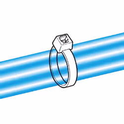 Hellermann Tyton T50R fascetta Poliammide Blu 100 pz