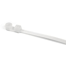 Hellermann Tyton T18MR fascetta Fascetta per montaggio a vite Poliammide Bianco 100 pz