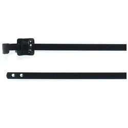 Hellermann Tyton MLT16SSC10 fascetta Releasable cable tie Poliestere, Acciaio inox Nero 100 pz