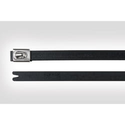 Hellermann Tyton MBT5SFC fascetta Poliestere, Acciaio inox Nero 100 pz