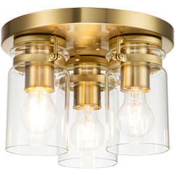 Kichler - Plafoniera Contemporanea Brinley Acciaio Ottone Spazzolato 3 Luci E27