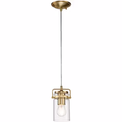 Collezione Brinley STILE VINTAGE, CARATTERE MODERNO Mini lampada a sospensione a 1 luce. Lo stile vintage della collezione Br ...