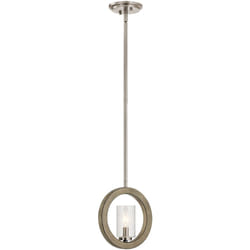Sospensione Industrial Nordica Grand Bank Acciaio Grigio Antico Vetro 1 Luce E14