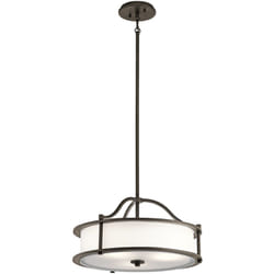 Lampadario Contemporaneo Emory Acciaio Bronzo Antico 3 Luci E27