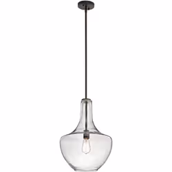 Collezione Everly LAMPADA MEMORABILE Lampada media a sospensione a 1 luce - Bronzo Antico. Il design della collezione Everly, ...