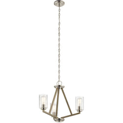 Kichler - Lampadario Contemporaneo Deryn Acciaio Grigio Antico 3 Luci E27
