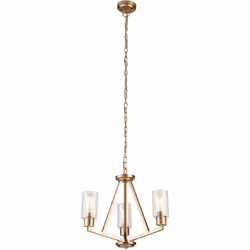 Collezione Deryn LINEE PULITE Lampadario a 3 luci . Il lampadario a 3 luci Deryn offre uno stile minimalista dalle linee puli ...