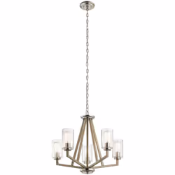 Collezione Deryn LINEE PULITE Lampadario a 5 luci . Il lampadario a 5 luci Deryn offre uno stile minimalista dalle linee puli ...