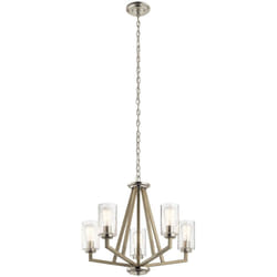 Kichler - Lampadario Contemporaneo Deryn Acciaio Grigio Antico 5 Luci E27