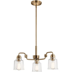 Kichler - Lampadario Contemporaneo Aivian Acciaio Ottone Anticato 3 Luci E27
