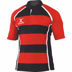 Gilbert 81416505, Adulto, Maschio, Nero, Rosso, Maglietta, Rugby, M