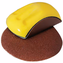 Blocco in schiuma ergonomico per superfici di lavoro curve. Da utilizzare con dischi abrasivi a fissaggio a strappo da 150 mm ...
