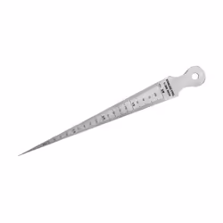Terra e calibro temperato in acciaio inox, a doppia inciso con graduazioni metriche e imperiali. 1-15mm