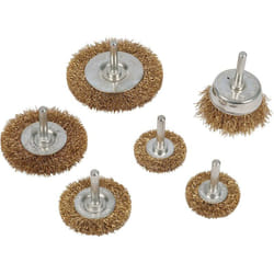 Silverline - Set di spazzole metalliche ottonate e spazzole a tazza 6 p.zi 6 p.zi