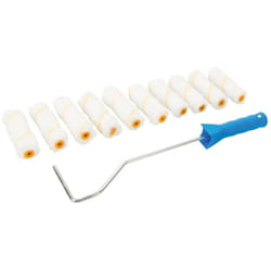 Manico per mini rulli e 10 ricambi 100 mm