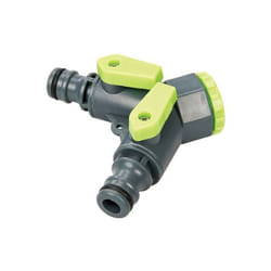 Silverline - Raccordo a due vie con valvole 3/4'' bsp e 1/2' maschio