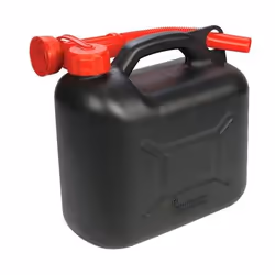 Ideale per il deposito nel bagagliaio di Una macchina o nel garage, this lattina porta carburante robusta di plastica ha un b ...