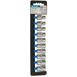 Set di bussole metriche, 6 pt, 1/2', 10 pz. 10 - 19 mm