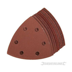 Silverline Fogli triangolari a fissaggio strappo 90 mm 10pz 4 x 60, 2 x 80, 120, 240G