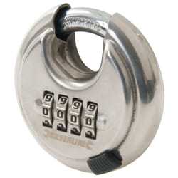 Silverline - Lucchetto a combinazione a 4 cifre in acciao inox 70 mm