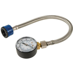 Silverline - Manometro con tubo flessibile per tubature dell'acqua 0-11 bar (0-160 psi)