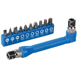 Silverline - 599368 Set Portapunte per Cacciavite Angolare, Nero, 105 x 30 mm