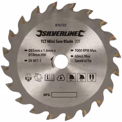Lama per legno con punte al carburo di tungsteno. Per tagli generici e grezzi. Foro 10 mm. Compatibili con le mini seghe Silv ...