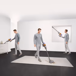 Dyson V15 Detect Absolute Aspirapolvere a bastone 2 in 1 Batteria Secco Senza sacchetto Nichel, Acciaio inox, Giallo - Vista aggiuntiva 7