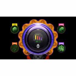 Dyson V15 Detect Fluffy Aspirapolvere a bastone 2 in 1 Batteria Secco Senza sacchetto Blu, Nichel - Vista aggiuntiva 6