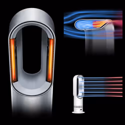 Dyson Hot+Cool HF1 Interno Argento, Bianco Ventilatore domestico senza pale - Vista aggiuntiva 3