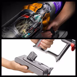 Dyson V12 Detect Slim Absolute Aspirapolvere elettrica Batteria Secco Senza sacchetto Nero, Viola, Bronzo, Giallo - Vista aggiuntiva 6