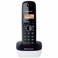 Panasonic KX-TG1611FRW, Telefono DECT, 50 voci, Identificatore di chiamata, Nero, Bianco