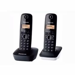 Panasonic KX-TG1612, Telefono DECT, 50 voci, Identificatore di chiamata, Nero