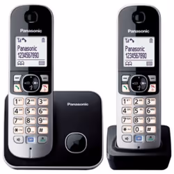 Panasonic KX-TG6812GB, Telefono DECT, 120 voci, Identificatore di chiamata, Nero