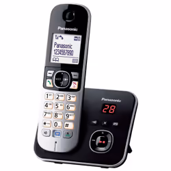 Panasonic KX-TG6821GB, Telefono DECT, 120 voci, Identificatore di chiamata, Nero